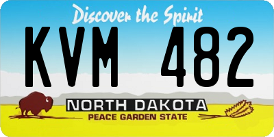 ND license plate KVM482