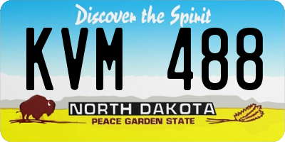 ND license plate KVM488