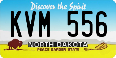 ND license plate KVM556
