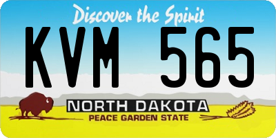 ND license plate KVM565