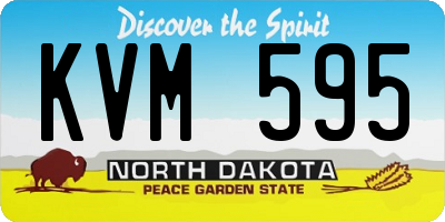 ND license plate KVM595