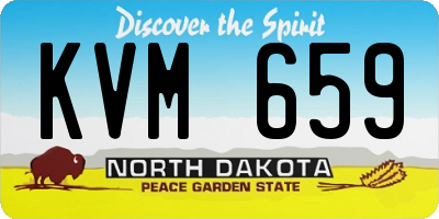 ND license plate KVM659