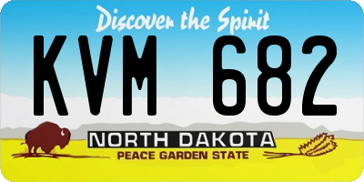 ND license plate KVM682
