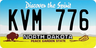 ND license plate KVM776