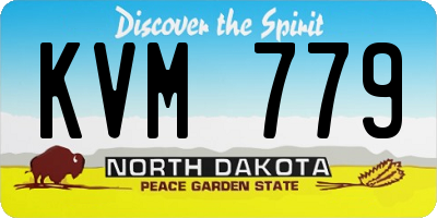 ND license plate KVM779