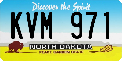 ND license plate KVM971