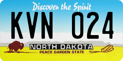 ND license plate KVN024