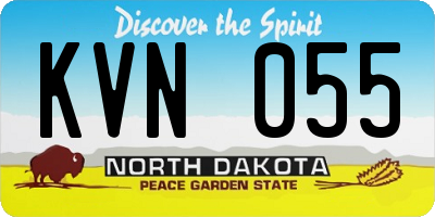 ND license plate KVN055