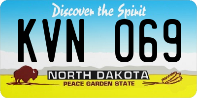 ND license plate KVN069