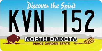 ND license plate KVN152