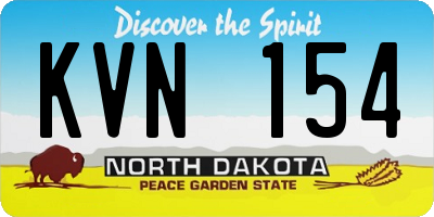 ND license plate KVN154