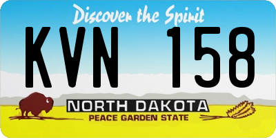 ND license plate KVN158