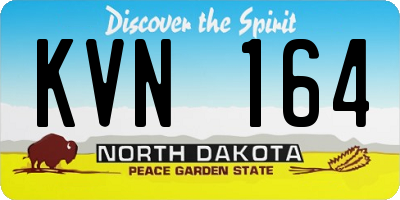 ND license plate KVN164