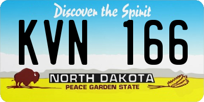ND license plate KVN166