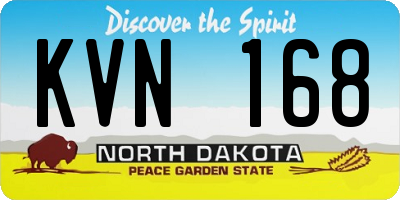 ND license plate KVN168