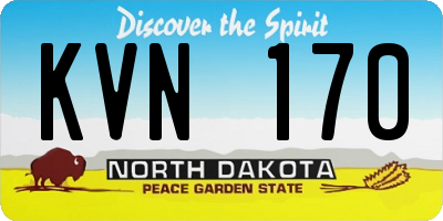 ND license plate KVN170