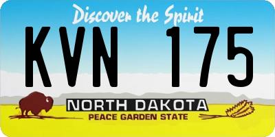 ND license plate KVN175