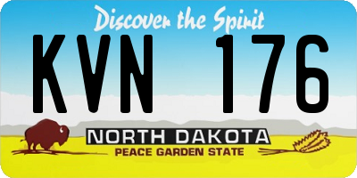 ND license plate KVN176