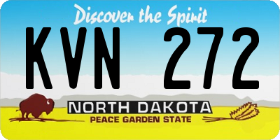 ND license plate KVN272