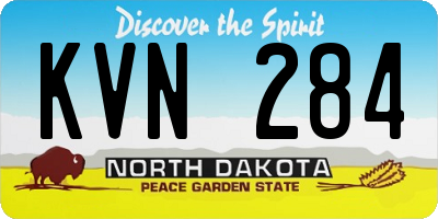ND license plate KVN284