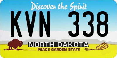 ND license plate KVN338