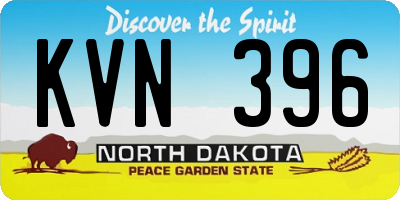 ND license plate KVN396