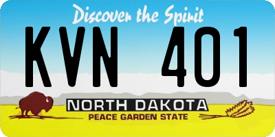 ND license plate KVN401