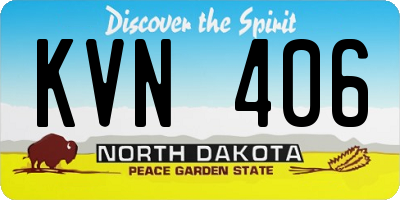 ND license plate KVN406