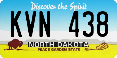 ND license plate KVN438