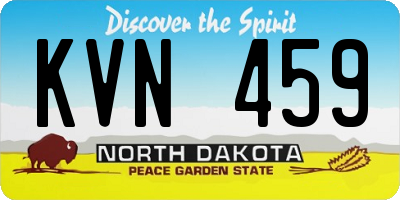 ND license plate KVN459
