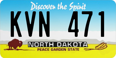 ND license plate KVN471