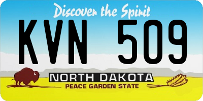 ND license plate KVN509