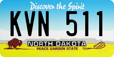 ND license plate KVN511