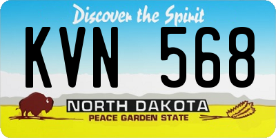 ND license plate KVN568