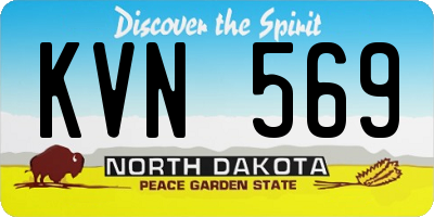ND license plate KVN569