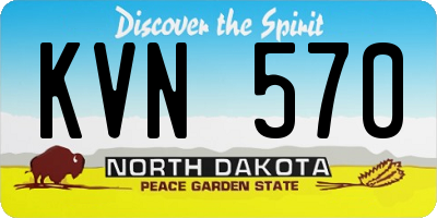 ND license plate KVN570