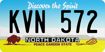 ND license plate KVN572