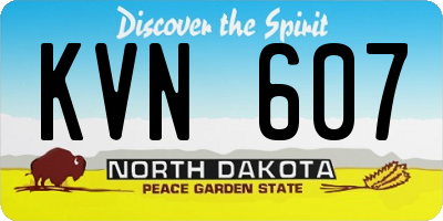 ND license plate KVN607