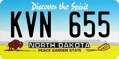 ND license plate KVN655
