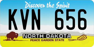 ND license plate KVN656
