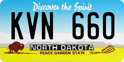 ND license plate KVN660