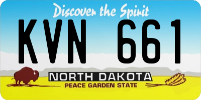 ND license plate KVN661