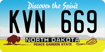 ND license plate KVN669