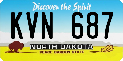 ND license plate KVN687