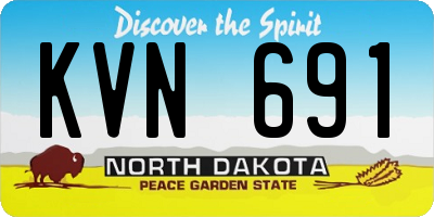 ND license plate KVN691
