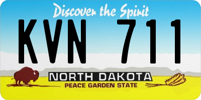 ND license plate KVN711