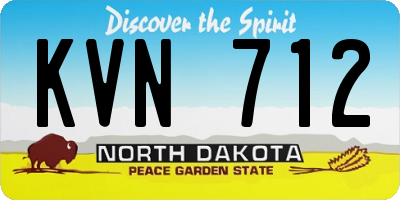 ND license plate KVN712