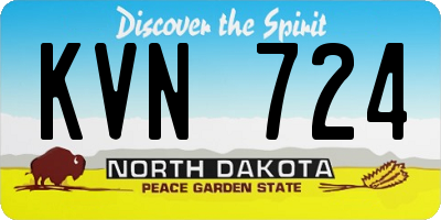 ND license plate KVN724