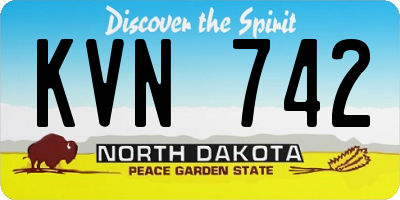 ND license plate KVN742