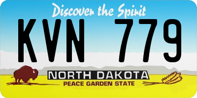 ND license plate KVN779